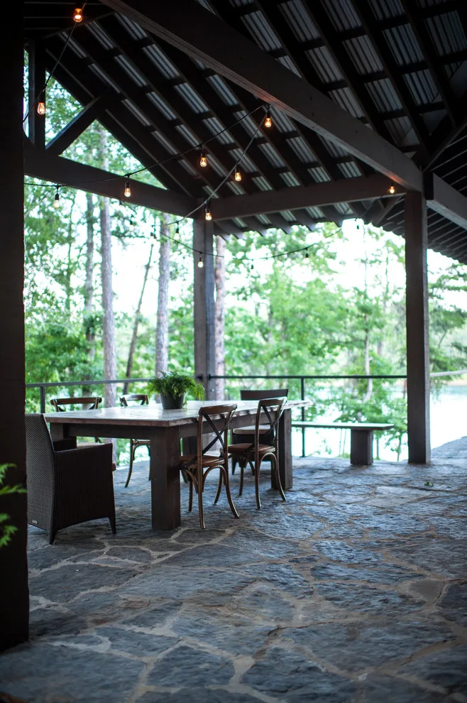 Contemporary Rustic Lakeside Retreat by Christopher Architecture & Interiors - Photo 7