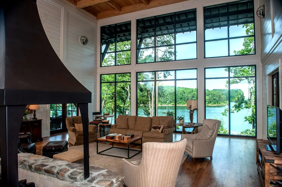 Contemporary Rustic Lakeside Retreat by Christopher Architecture & Interiors - Photo 10