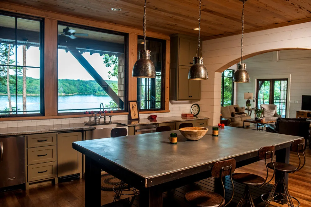 Contemporary Rustic Lakeside Retreat by Christopher Architecture & Interiors - Photo 8