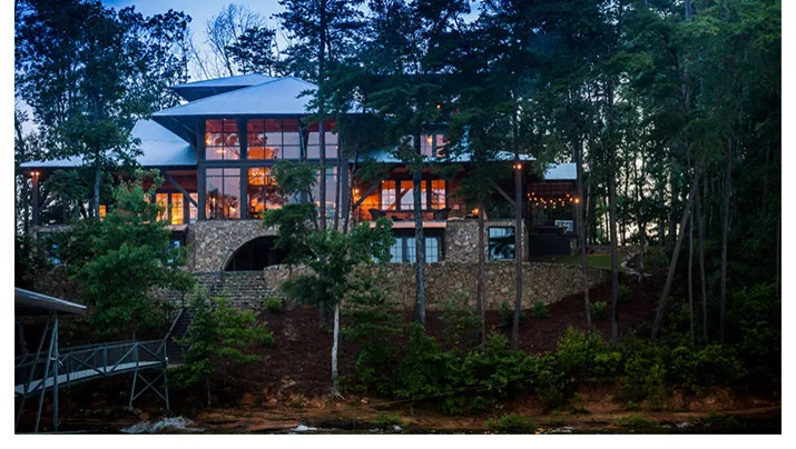 Contemporary Rustic Lakeside Retreat by Christopher Architecture & Interiors - Photo 6
