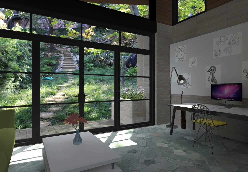 Contemporary Art Studio in a Verdant Garden by Tracy A. Stone Architect - Photo 2