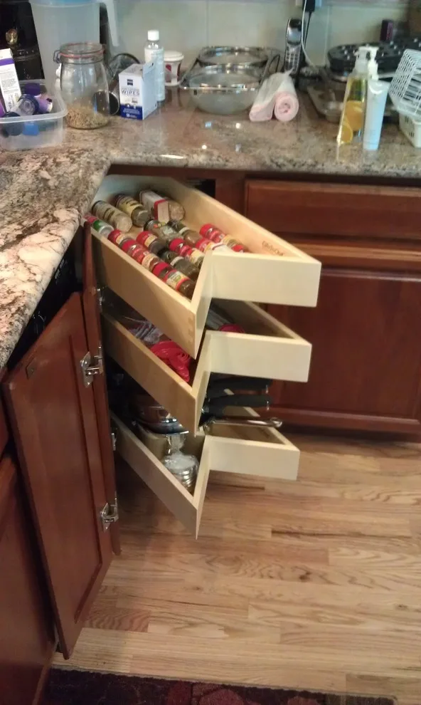 Corner Cabinet Solutions, Rotating Shelves & Glide Systems by ShelfGenie Of Columbus - Photo 19