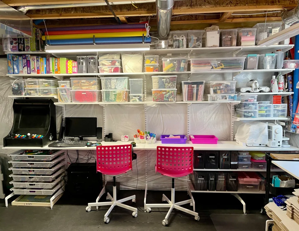 Basement Recreation and Organization Space Design by Room Redefined - Photo 4