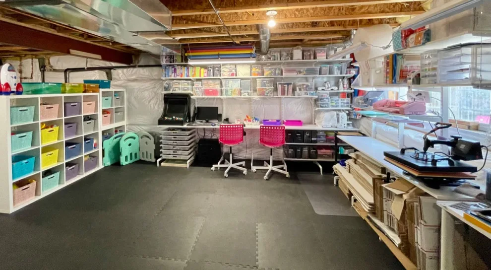 Basement Recreation and Organization Space Design by Room Redefined - Photo 2
