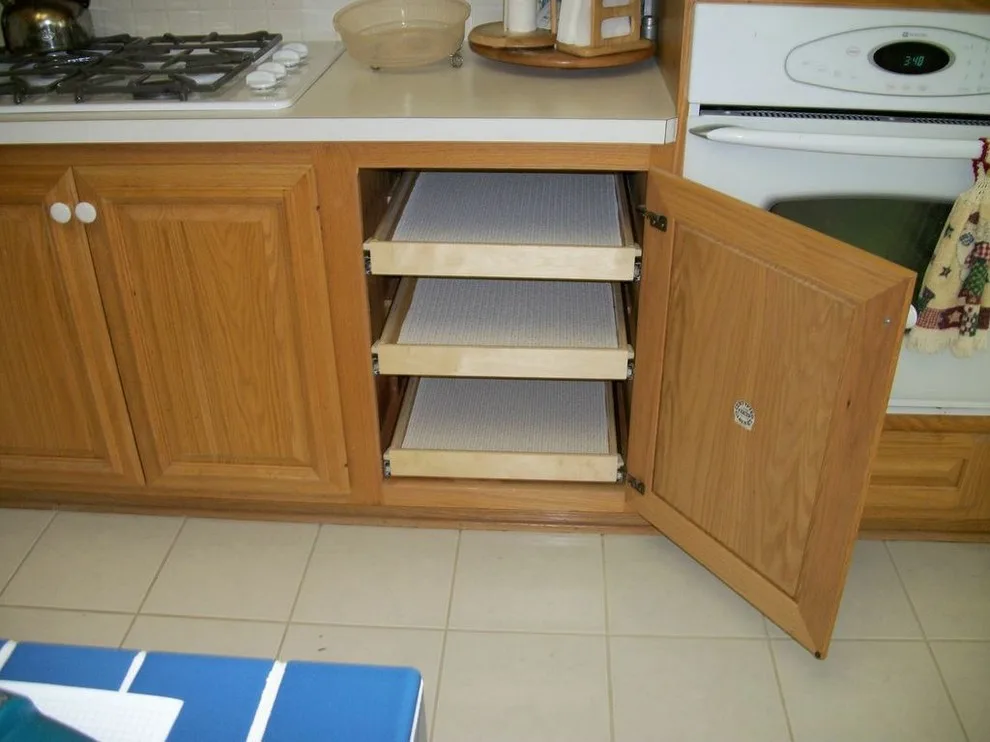 Triple Pull-Out Shelves in a Cabinet by ShelfGenie Of Columbus - Photo 10