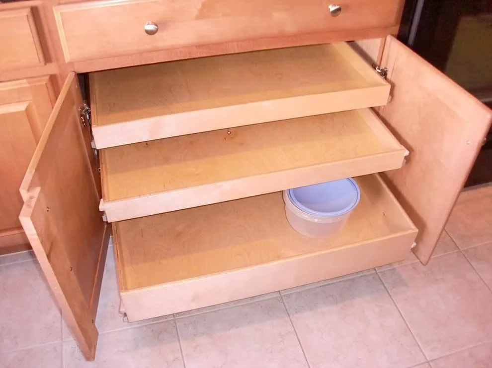 Triple Pull-Out Shelves in a Cabinet by ShelfGenie Of Columbus - Photo 16