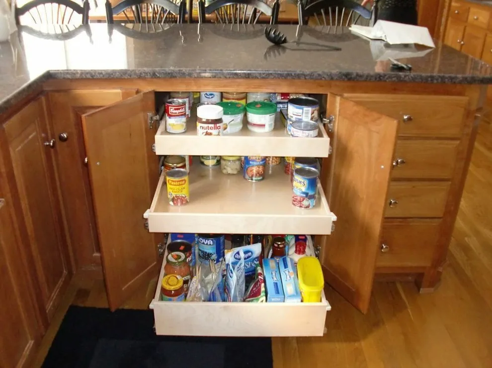 Triple Pull-Out Shelves in a Cabinet by ShelfGenie Of Columbus - Photo 4