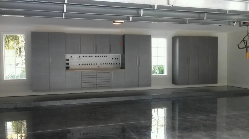 Breezy Gray Cabinets with Workstation by The Tailored Closet And PremierGarage - Photo 2