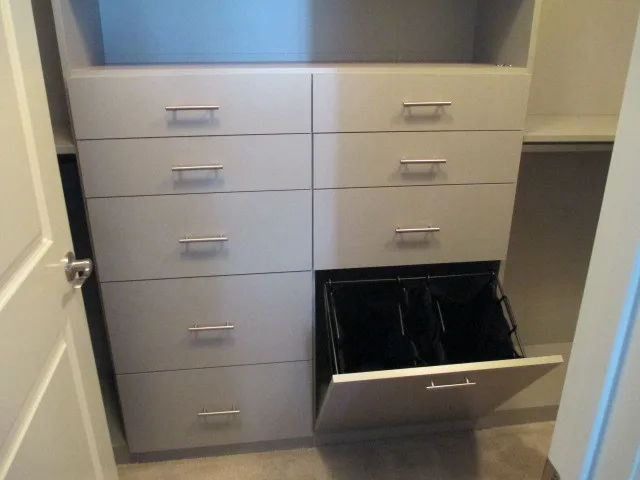 Contemporary Gray Walk-in Wardrobe by Closet Solutions - Photo 2