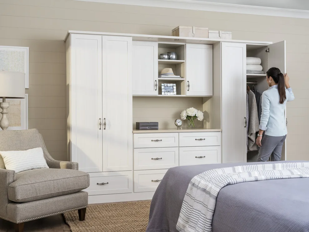 Bedroom Closet Organization in White by Innovate Home Org - Photo 16