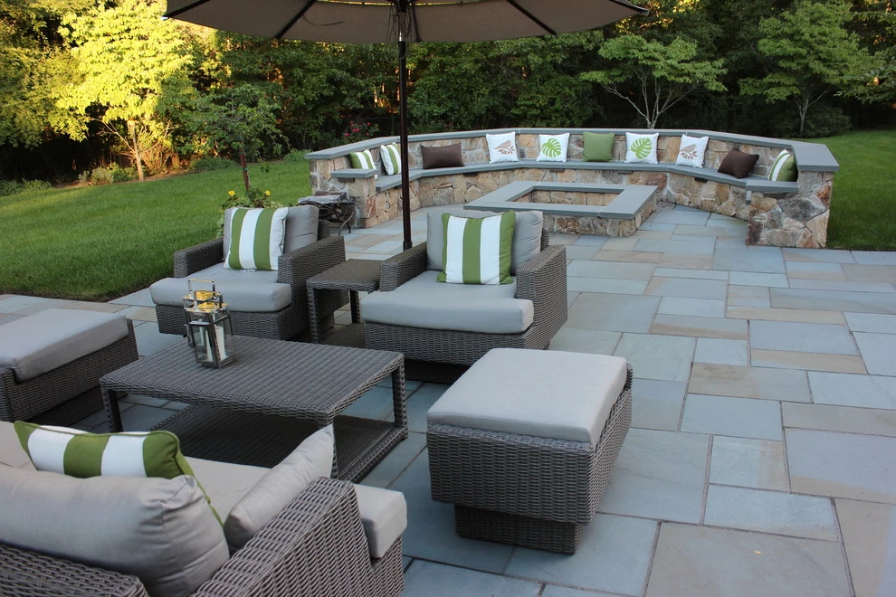 Custom Fire-Pit with Bluestone Patio & Paver Driveway by Pennella's Landscape Designs, LLC - Photo 13