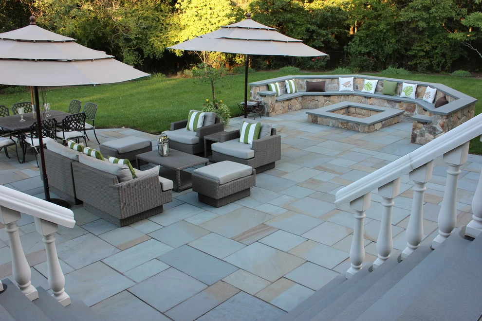 Custom Fire-Pit with Bluestone Patio & Paver Driveway by Pennella's Landscape Designs, LLC - Photo 8