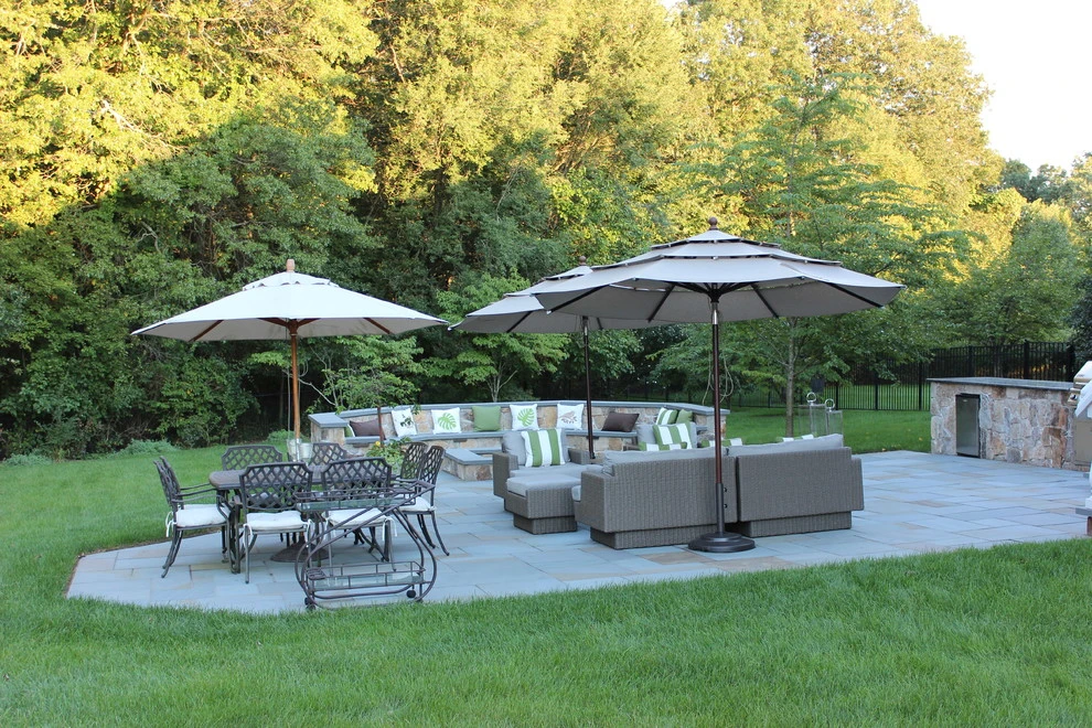 Custom Fire-Pit with Bluestone Patio & Paver Driveway by Pennella's Landscape Designs, LLC - Photo 4