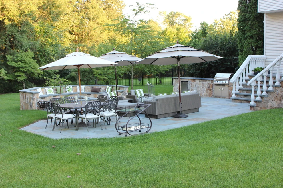 Custom Fire-Pit with Bluestone Patio & Paver Driveway by Pennella's Landscape Designs, LLC - Photo 11
