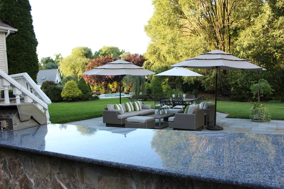 Custom Fire-Pit with Bluestone Patio & Paver Driveway by Pennella's Landscape Designs, LLC - Photo 6