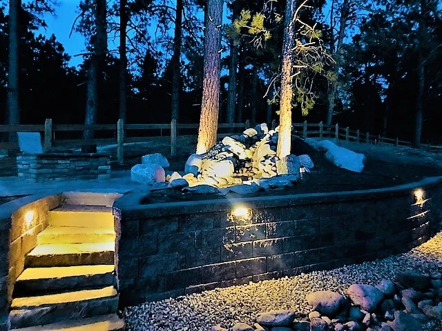 Outdoor lights designs by RC Custom Landscape & Stonework - Photo 9
