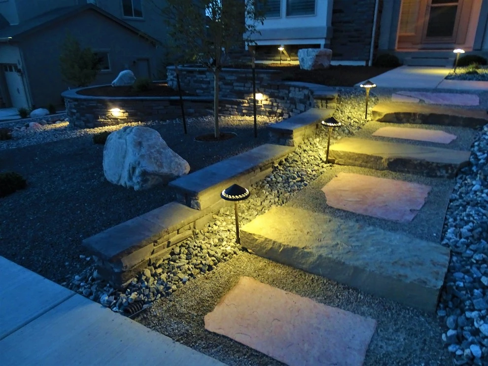 Outdoor lights designs by RC Custom Landscape & Stonework - Photo 11
