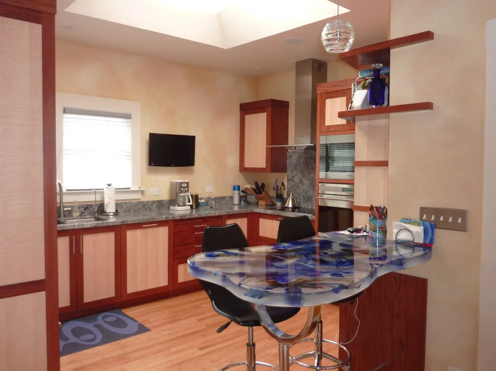 Contrasting Wood Cabinets Enhance the Kitchen by Rebecca Schnier Architecture - Photo 2