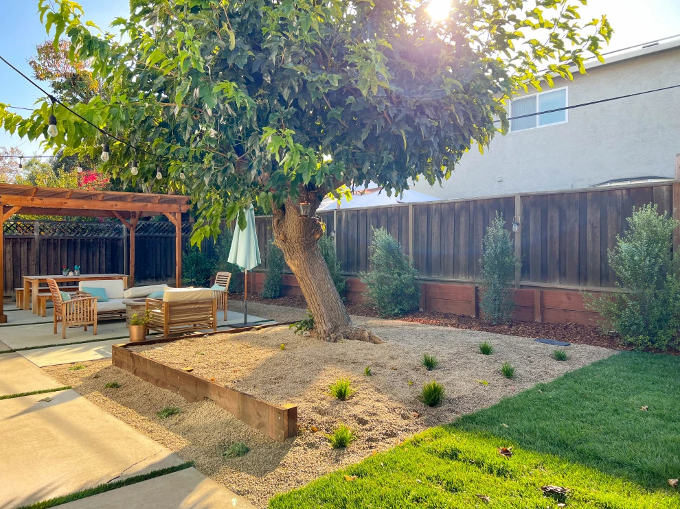 Backyard Remodel (Granite, Mulch, Outdoor Lighting, Grass, Turf, Shrubs) by San Jose Tree Service & Landscaping - Photo 6