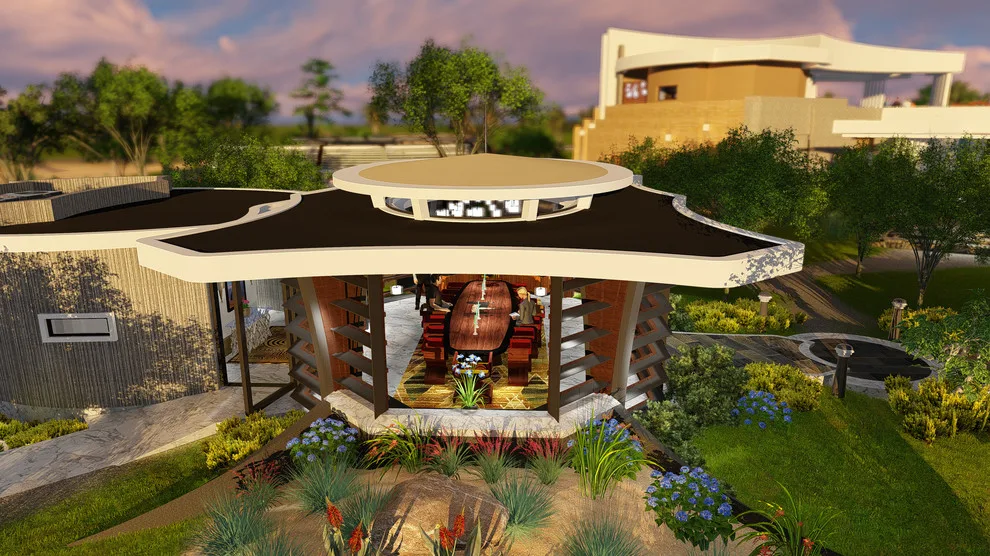 Garden Luxury Dining Set on Its Own by Spacelinedesign Architects - Photo 11
