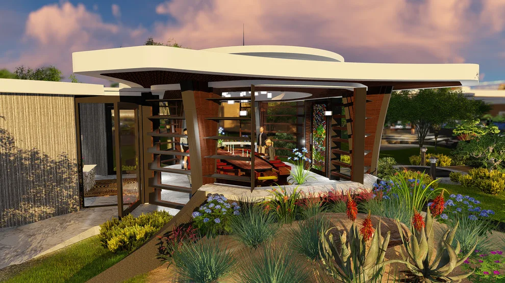 Garden Luxury Dining Set on Its Own by Spacelinedesign Architects - Photo 7