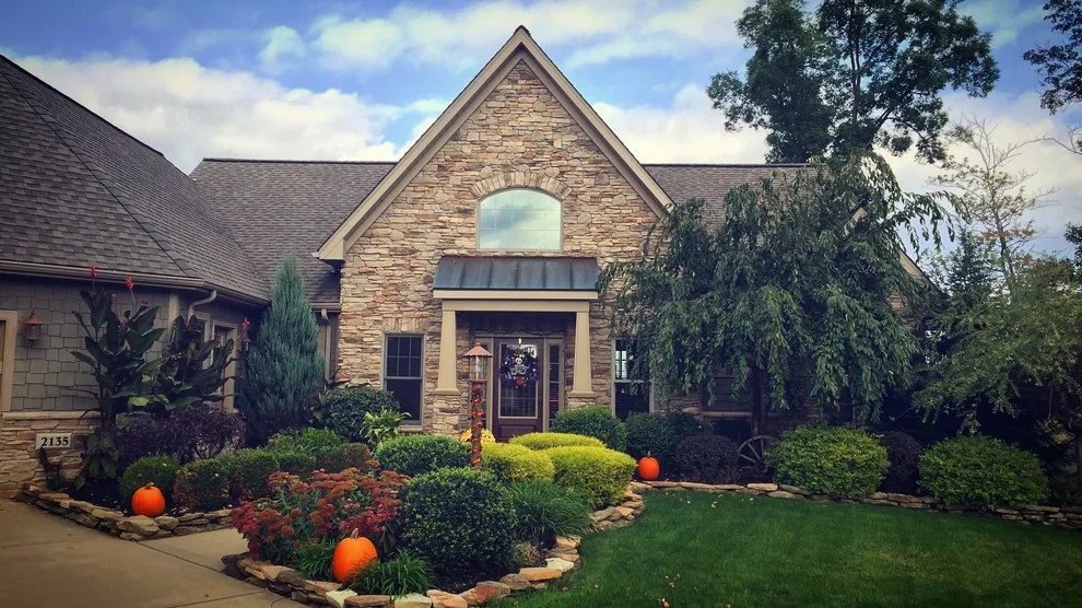 Stone and Hardie Shake Front Gable Home by Green Team Design, Inc. - Photo 2