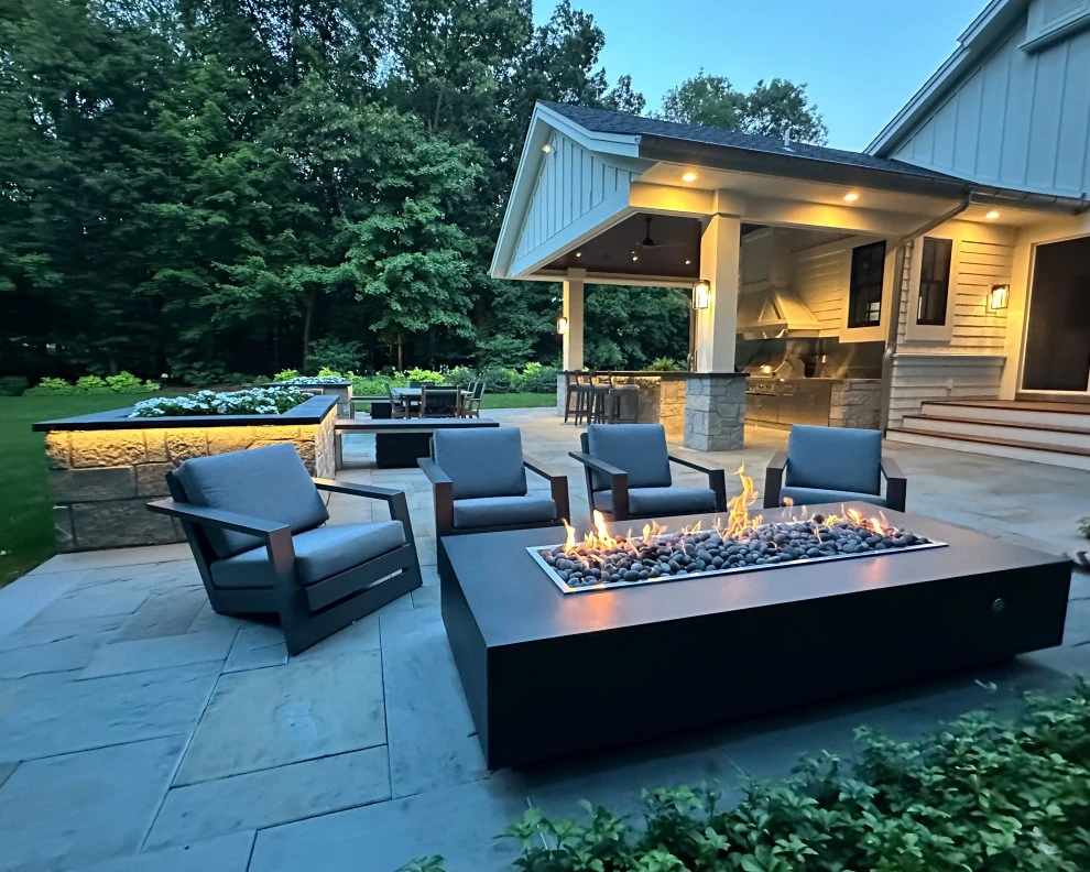 Wayzata Modern Farmhouse Entertainment Addition by Stonepocket Unique Landscapes - Photo 13