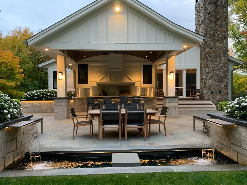 Wayzata Modern Farmhouse Entertainment Addition by Stonepocket Unique Landscapes - Photo 12