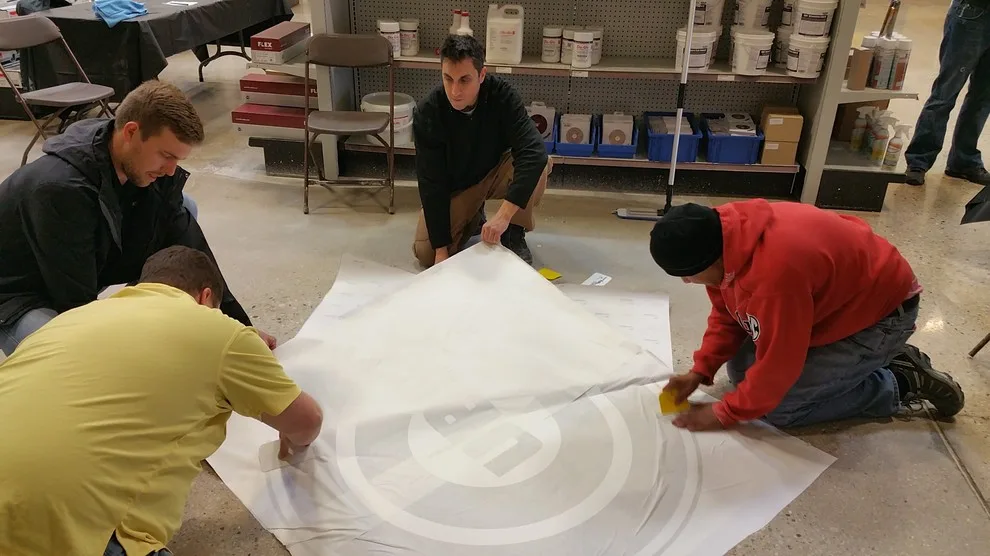 Polished Concrete Cubs Emblem by Lemoncello Stone Protection & Restoration - Photo 5