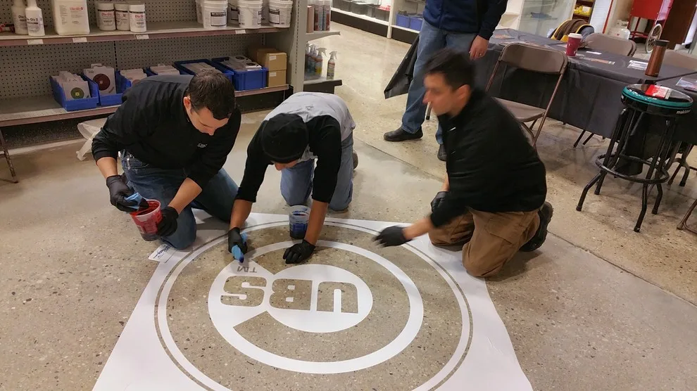 Polished Concrete Cubs Emblem by Lemoncello Stone Protection & Restoration - Photo 12