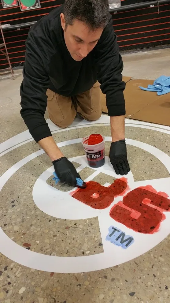 Polished Concrete Cubs Emblem by Lemoncello Stone Protection & Restoration - Photo 10