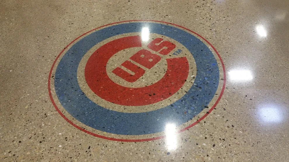 Polished Concrete Cubs Emblem by Lemoncello Stone Protection & Restoration - Photo 11