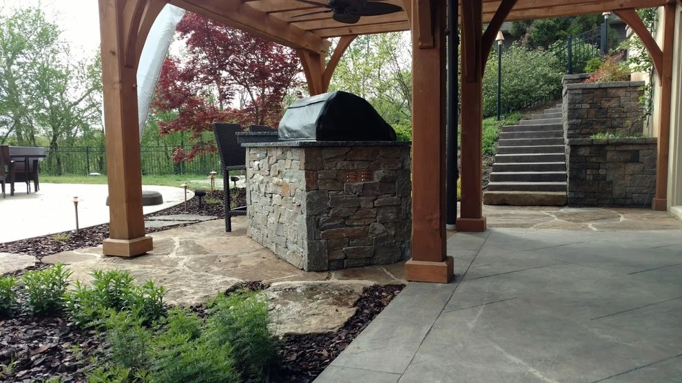Covered Outdoor Kitchen by Vintage Landscaping - Photo 2