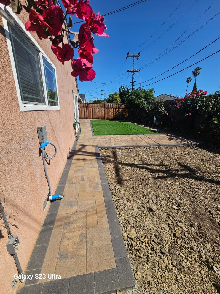 Fremont backyard paver and turf by Westcoast Hardscape - Photo 2
