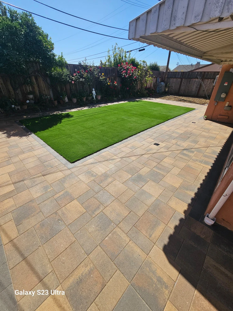 Fremont backyard paver and turf by Westcoast Hardscape - Photo 3