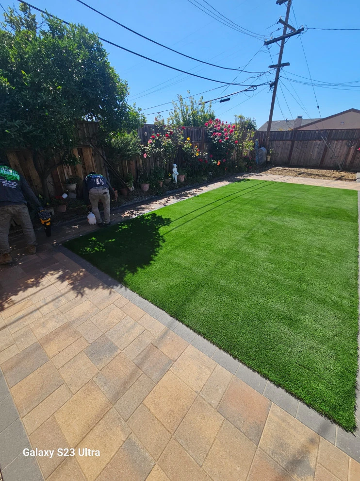 Fremont backyard paver and turf by Westcoast Hardscape - Photo 4