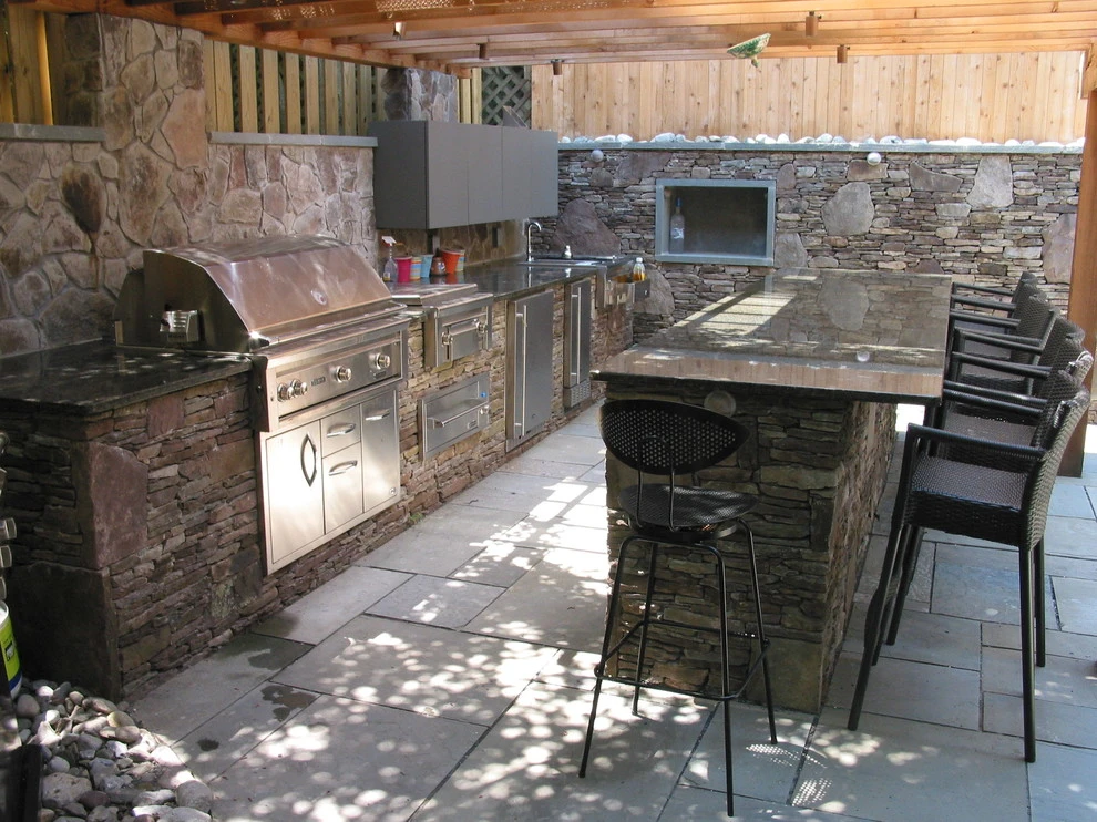 Severna Park Built in Barbecue with Pergola by Honeysuckle Nursery & Design - Photo 8
