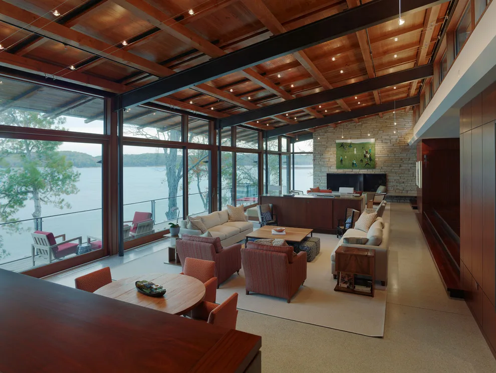 Contemporary Lakeside Home - Pickwick Lake, TN by John Harrison Jones, AIA Architect - Photo 5