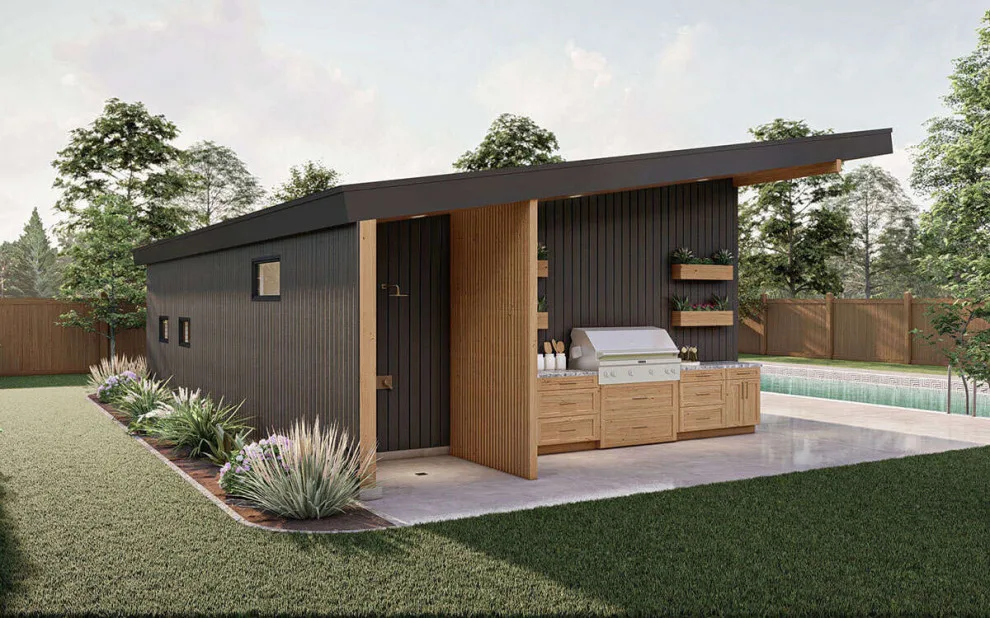 Contemporary Pool House Design 963-00917 by America's Best House Plans - Photo 7
