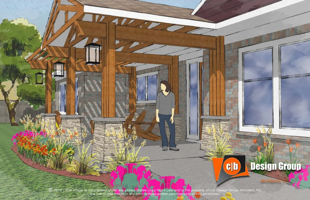 Craftsman Entry Renovation on Reserve Rd by Churchill Architectural, PC - Photo 2