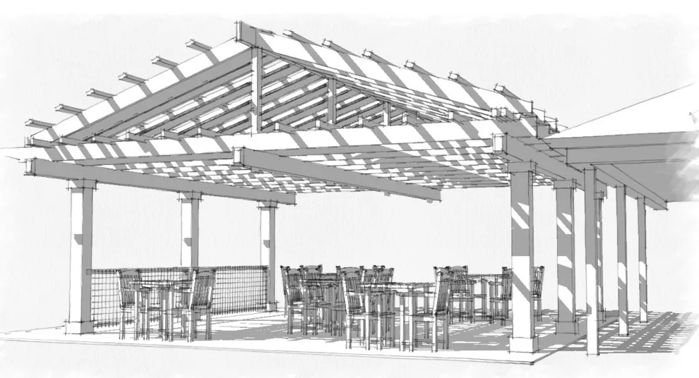 Protected dining for Chow Daddy's by Pasco/Vienne Architecture - Photo 2