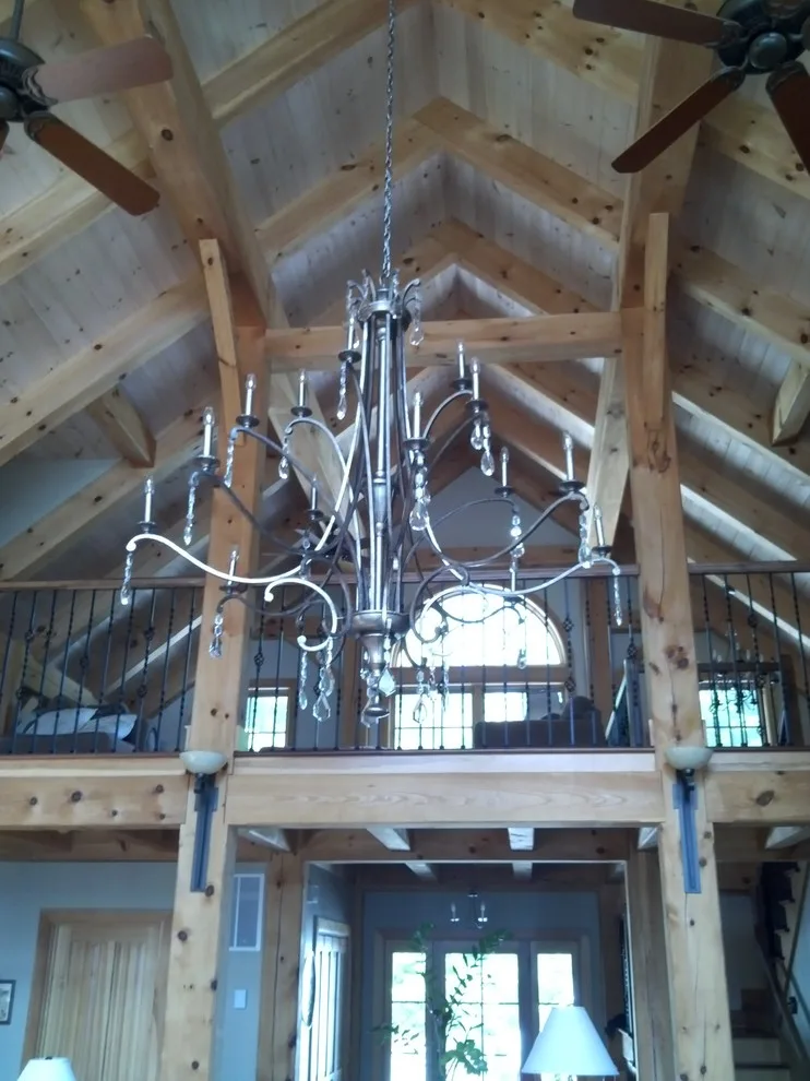 Beam and Post Chandelier with Fans by RVG Electrical Services LLC - Photo 4