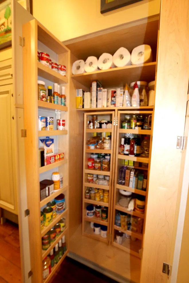 Pull-Out Pantry Design Enhances Storage in Wood-Mode Kitchen by Classic Cupboards, Inc - Photo 21