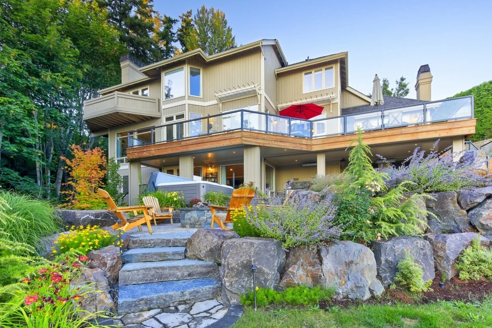 Hillside landscape and outdoor living by Alderwood Landscape Architecture And Construction - Photo 5