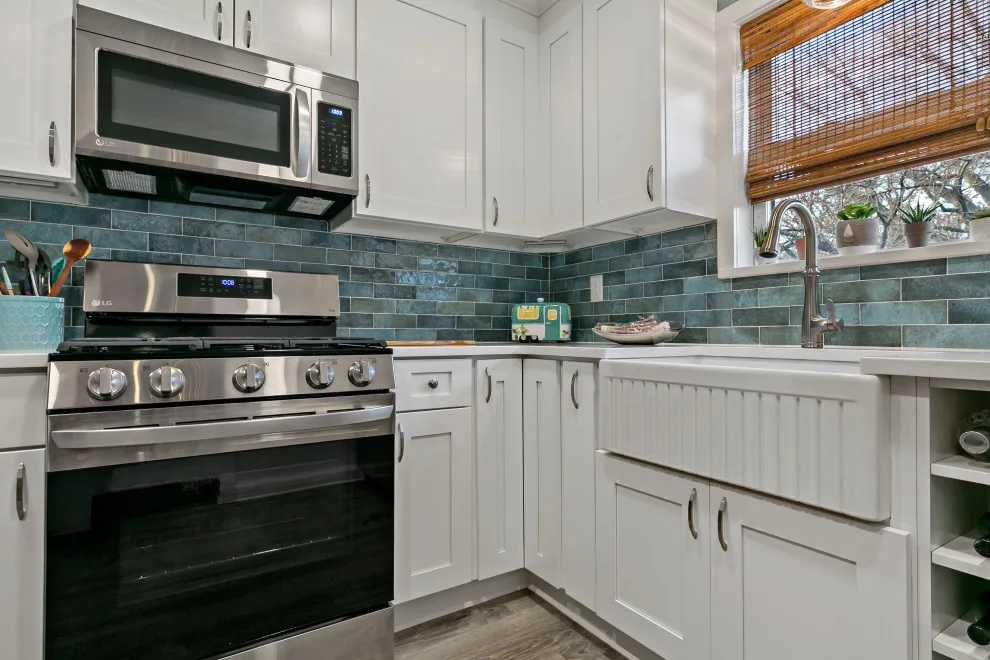 Ossining teal kitchen renovation 2021 by DreamStyle Kitchens & Baths, LLC - Photo 2