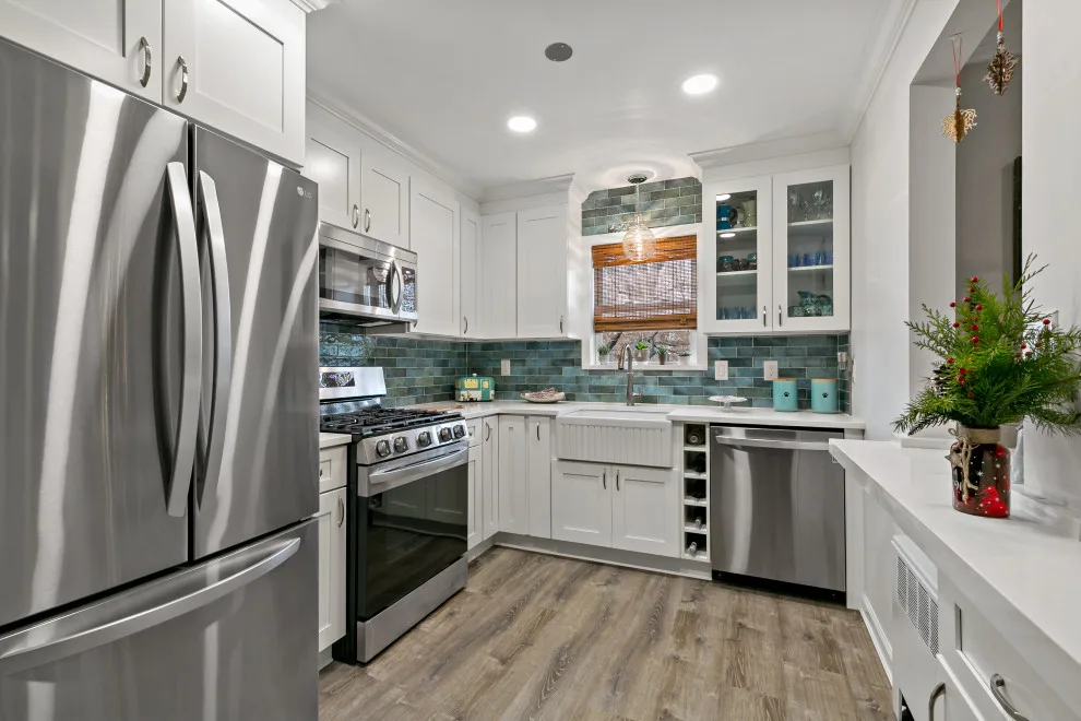 Ossining teal kitchen renovation 2021 by DreamStyle Kitchens & Baths, LLC - Photo 4
