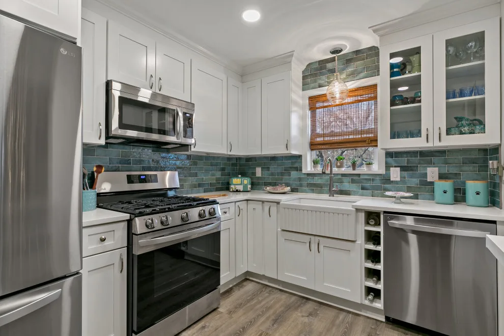Ossining teal kitchen renovation 2021 by DreamStyle Kitchens & Baths, LLC - Photo 3