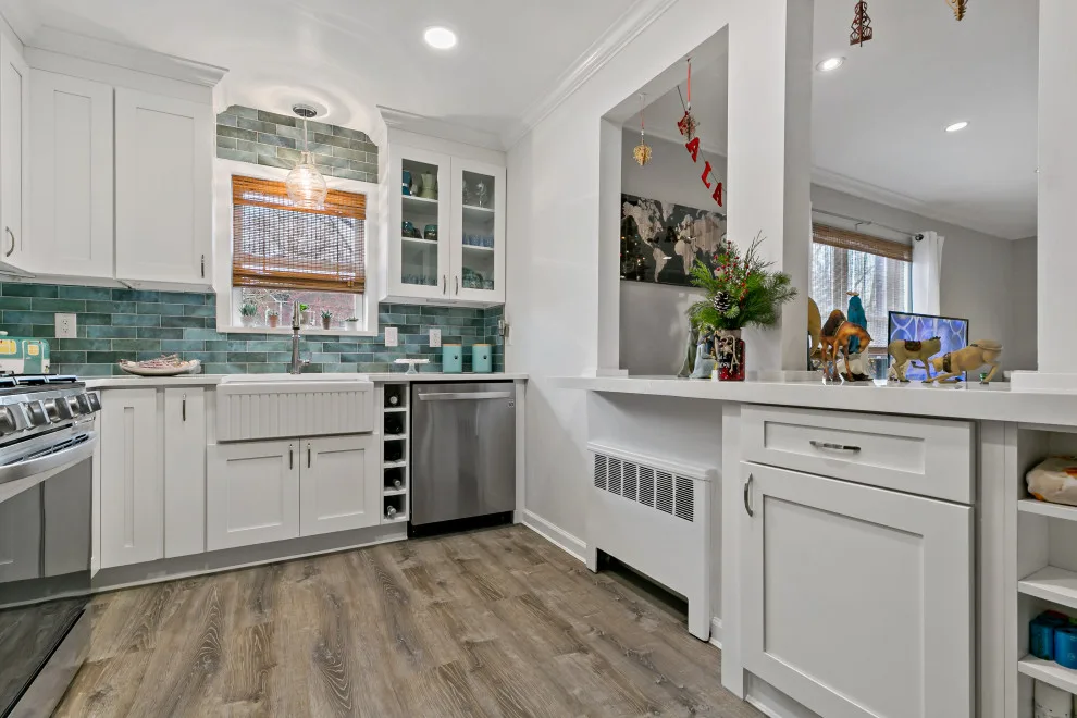 Ossining teal kitchen renovation 2021 by DreamStyle Kitchens & Baths, LLC - Photo 5