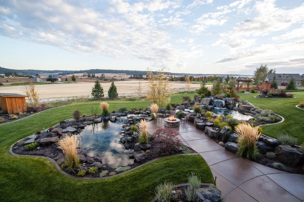 North Spokane Estate Retreat + Water by Alderwood Landscape Architecture And Construction - Photo 12