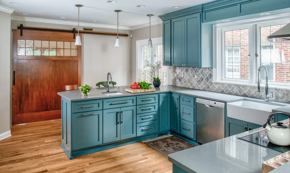 Aqua and Jade Kitchen and Bathroom by Adam Gibson Design - Photo 5